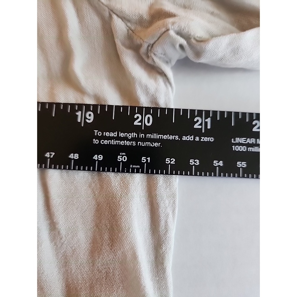 Solitaire Pintuck Embroidered Top Sz L Ivory Keyhole‎ Tunic Boho Peasant Casual - Picture 7 of 12